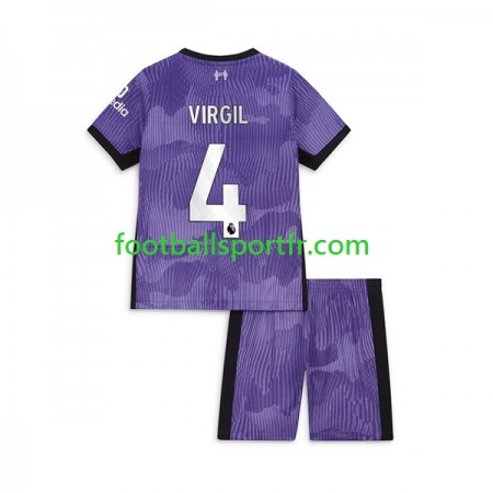 Tenue Liverpool Virgil van Dijk 4 Enfant Troisieme 2023-2024 Maillot de Foot